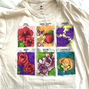 Disney Princess T-Shirt Women's Size S Long Sleeve Princess Raw Hem NWOT